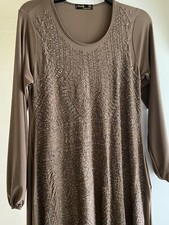 Beautifu Subtle Detailed  Brown Ladies Jilbab From HIJAB Collection Size 56