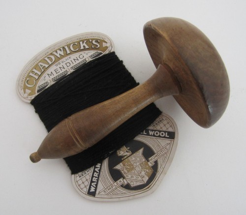 Vintage wooden darning - vintage,