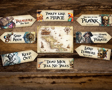 Pirate themed arrows signs - arrows,