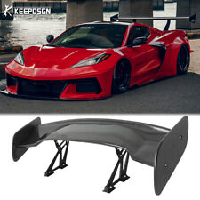 46" For Chevy Corvette C8 Stingray GT Rear Trunk Spoiler Wing CARBON FIBER Look