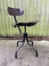 Antique vintage Industrial Tan Sad swivel desk chair