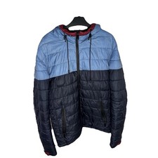 Zara Blue Colour Block Puffer
