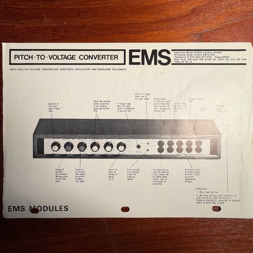 Vintage ems pitch - ems, pitch-to-converter