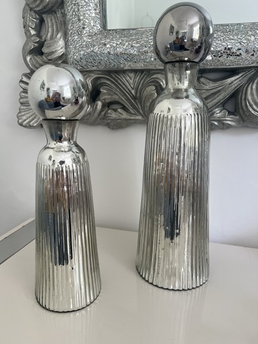 Two decorative bottles fluted - two,