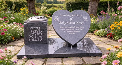 Personalised heart memorial - personalised,