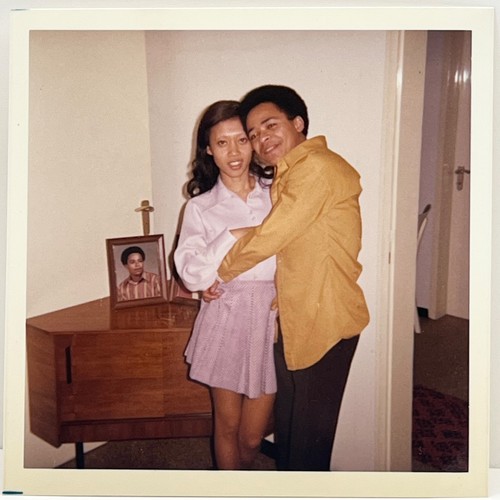 1970s sweet couple embracing - couple,