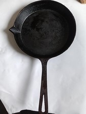 Antique Swain 11" Cast Iron Skillet pan with rare Cast handle 1840/1920