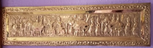 Wall hanging depiction of - wall,