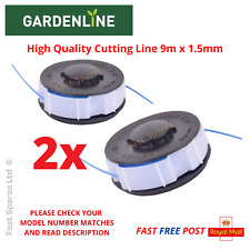 GARDENLINE BMS454 Grass Strimmer Trimmer Spool x2 Cutting Line x 9 meters  