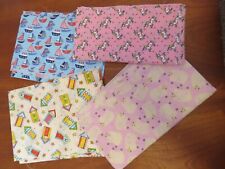 Job Lot Bundle 10 Polycotton approx ½ Meter measure x 4 pieces: Beach Huts Desig