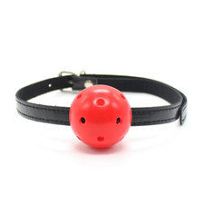 Ball Gag Bondage Rubber Black Red Mouth Restraint Oral Sex Toy BDSM Play UK