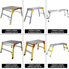 Excel Fibreglass & Aluminium Platform Work Bench Folding Hop Up Stool Heavy Duty