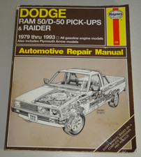 1979 - 1993 Dodge RAM 50 / D-50 / Raider Pick Up Repair Manual