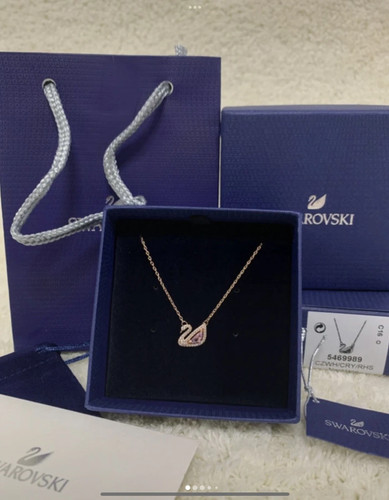 Swarovski swan rose gold - swan,