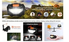 OMERIL LD071 Lightweight Waterproof LED Head Torch
