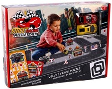 Street Racing Puzzle Track Velvet Track Puzzle + 2 Cars