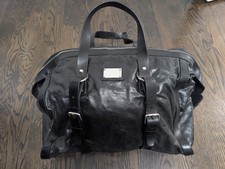 D&G Black Leather Duffel Bag -