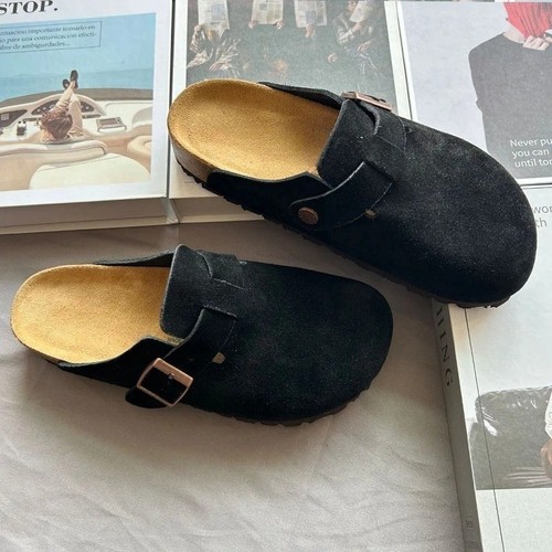 Unisex suede clogs - clogs, closed