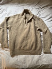 Uniqlo Brown Knit Quarter Zip Size Large