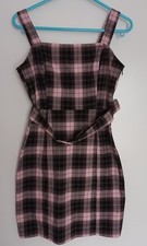 H&M Divided Check Pinafore Mini Dress. Size 8