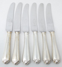 6 Silver Plated Handle Dessert