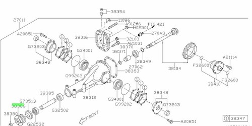 Rear diff propshaft flange - diff,