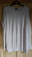 Beige Sparkly Long Wallis Jumper Large  20  22