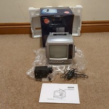 Woolworths 5.5" Black White TV with AM/FM Radio Vintage