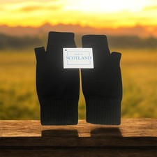 Ladies 100% 4 ply BLACK Wrist