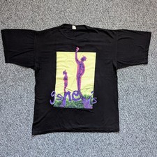 Vintage Retro Genesis World Tour Band T-shirt - Size XL - Single Stitch Black