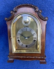 Fantastic Quality 1/4 Chiming Mahogany Mantle Clock C.1900 Of A Diminutive Size