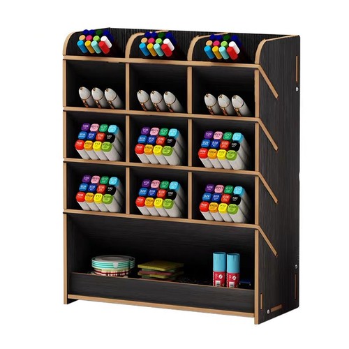 Wooden desk organizer - desk,