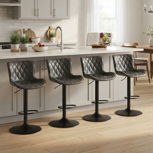 Elegant dark gray - gray, swivel