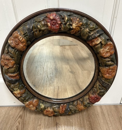 Edwardian barbola wall mirror - barbola,