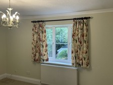 Laura Ashley Gosford  Paprika Fabric Lined Curtains With Pencil Pleat.