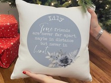 Friendship Cushion Denmary Gifts Floral Print Custom Name 40x40cm Soft Cover
