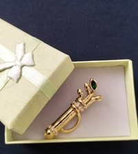 Vintage Sparkly Golf Club Brooch
