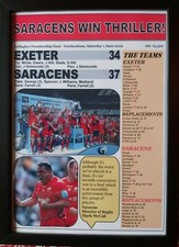 Exeter 34 Saracens 37 - 2019