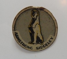 Armstrong Siddeley  Lithographed Tin Badge Magnet Comic Giveaway 1929 V.Rare 