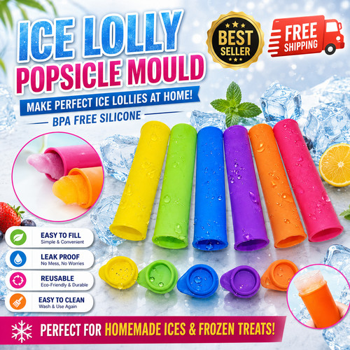 6pcs silicone pop ice lolly - pop, up