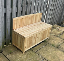 Wooden Garden Storage Bench