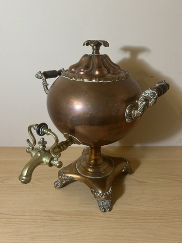 Antique english copper samovar - antique,