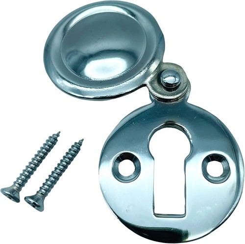 Polished brass round keyhole - polished,