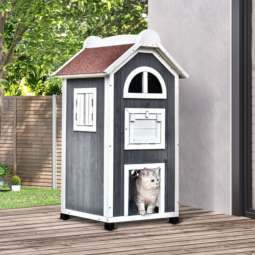 Pawhut cat house condos - pawhut,