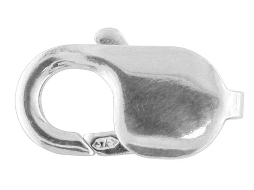 9ct white gold lobster trigger - gold,