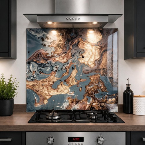 Printed glass kitchen - printed,