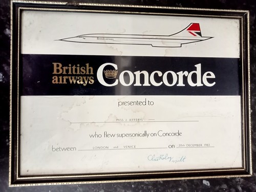 Concorde 1982 certificate - concorde,