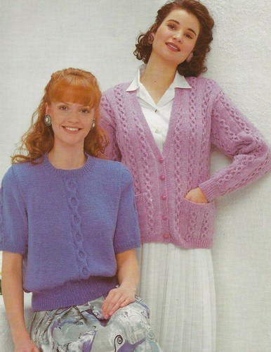 Ladies cardigan sweater - sweater, twin