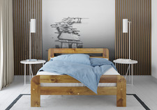 Solid wood bed frame f2 - wood,