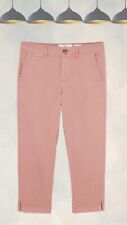 Ex Fat Face Women’s Farnham Crop Cotton Chino in Rose Pink